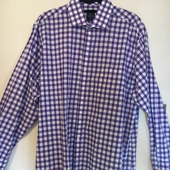 Tailorbyrd Other - TAILORBYRD MEN’S PURPLE CHECKERED DRESS SHIRT NWOT
